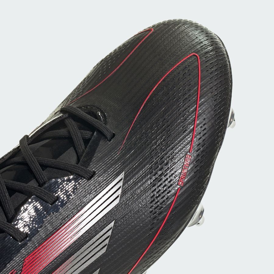 adidas F50 Elite SG Stealth Victory - Noir/Argenté/Lucid Red