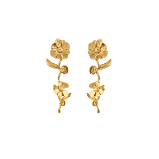 House Of Vincent Wildflower Unfurl Øreringe, Gold Plated