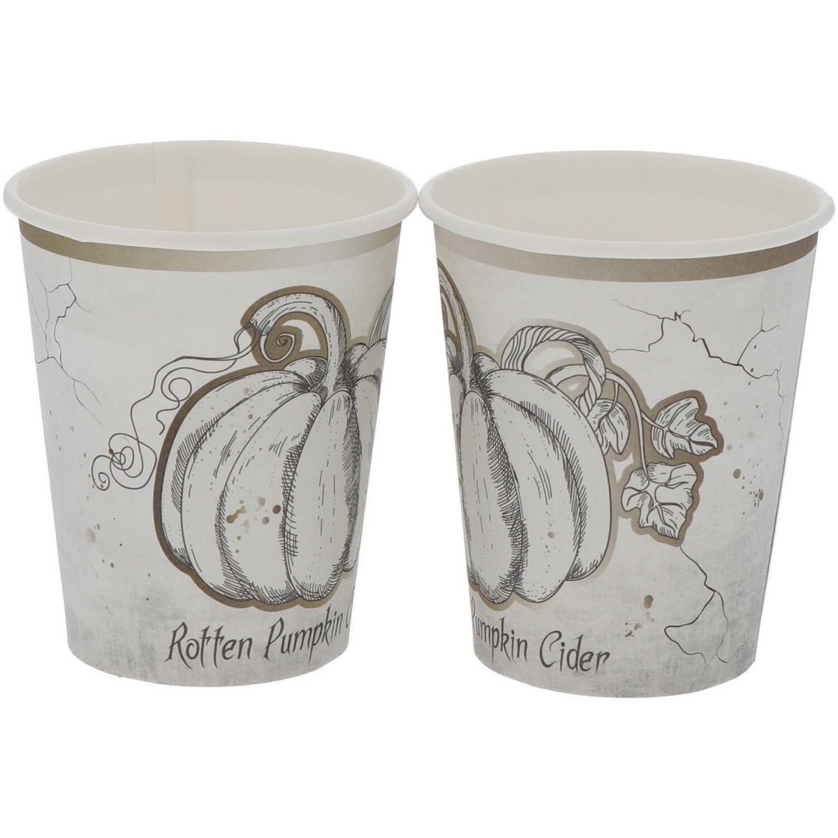 Halloween Bekers Pompoen 250ml 8st