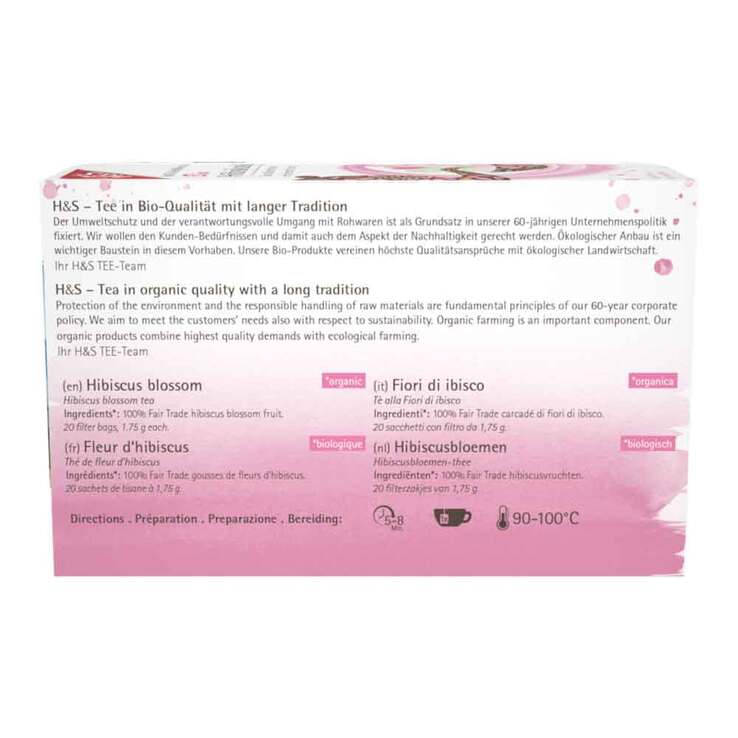 H&S Bio Hibiskusblüte Filterbeutel, 20X1.75 g
