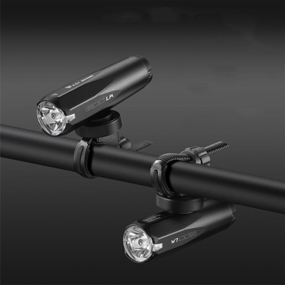 2600mAh Wiederaufladbares Aluminium USB Fahrrad Licht Intelligentes Velo LED Warnlicht IPX5 (600 Lumen) - Schwarz