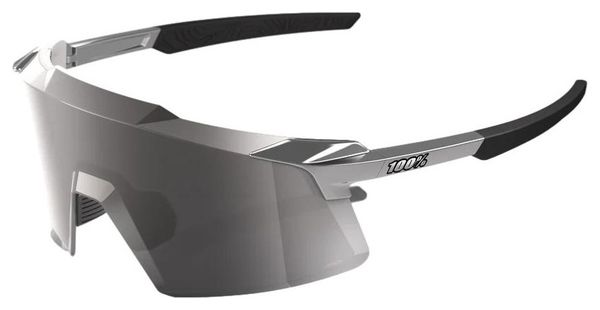 Lunettes 100% Aerocraft Gloss Chrome / Verres HiPER Silver Mirror