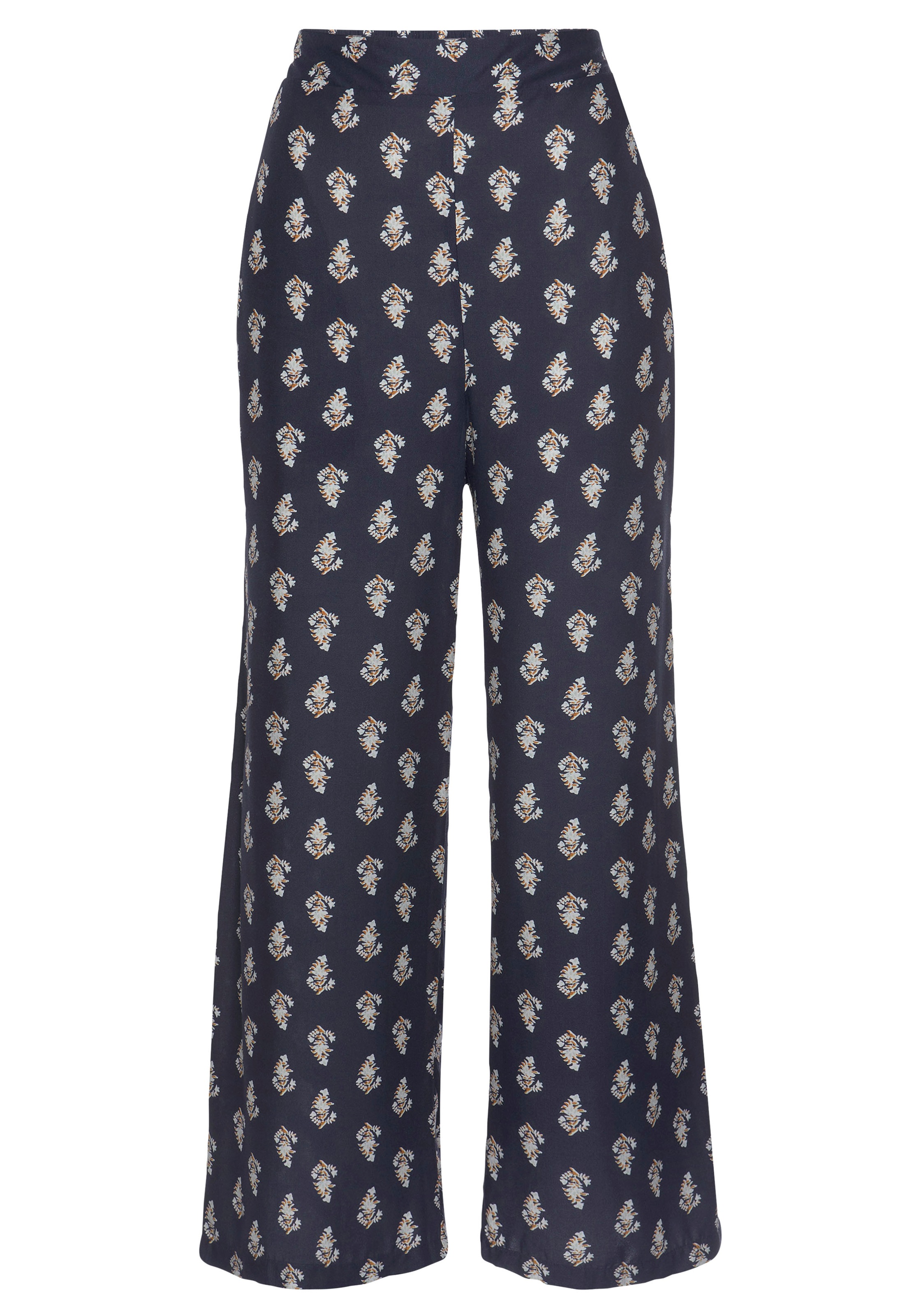 Vivance Palazzohose  mit Alloverdruck und Taschen, Schlupfhose, Stoffhose