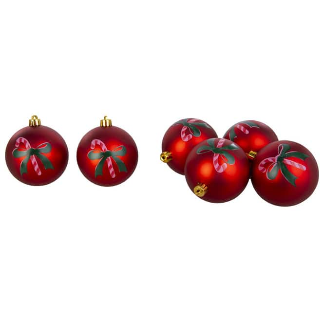 Christbaumkugeln - bruchfest - rot - ca. 8 cm - 6 Stück