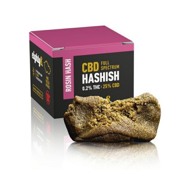 Eighty8 Rosin Hash 25% CBD Thc 0,2%, 1g