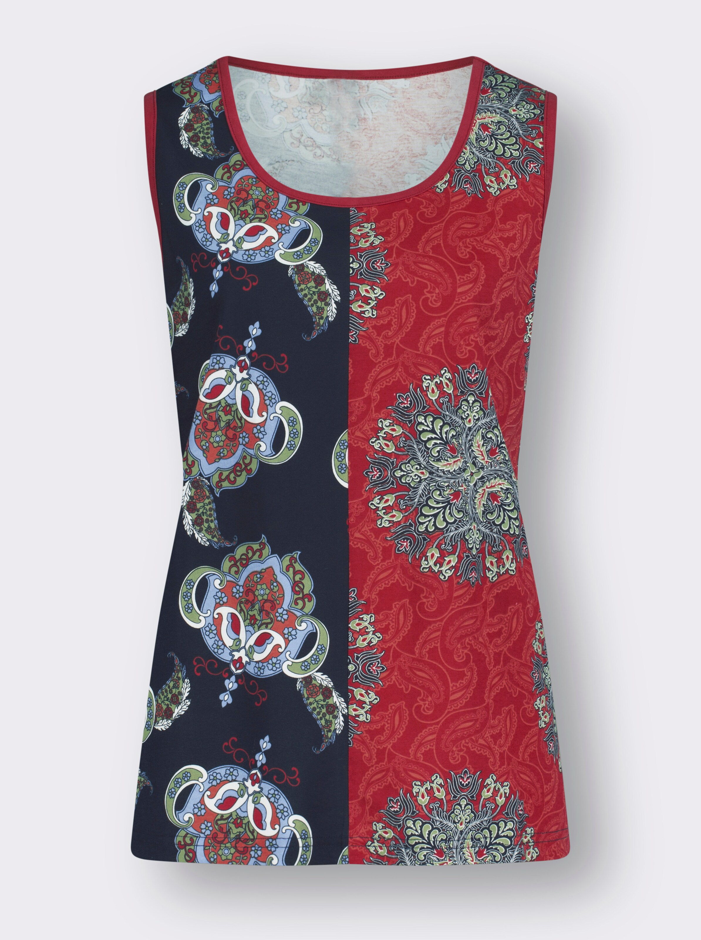 Shirttop in Patchwork-Optik