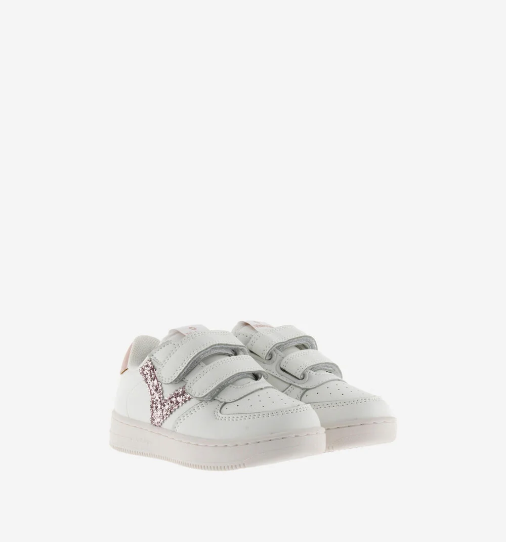 TIEMPO PIÈCES FANTAISIE Baskets glitter de sport pour fille NUDE