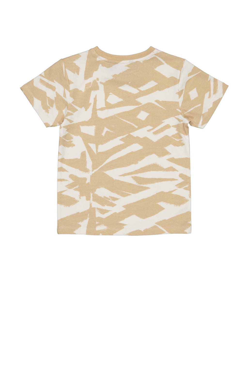 Quapi T-shirt BANI met all over print zand/wit