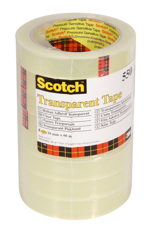 Scotch Klebeband 550, 8 Stück, 19 mm x 66 m