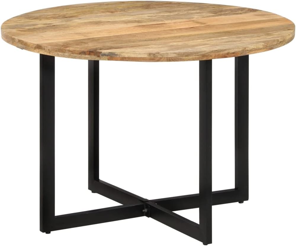 vidaXL Esstisch Rund Küchentisch Tisch Speisetisch Esszimmertisch Holztisch für Restaurant Esszimmer Küche 110x75 cm Massivholz Mango