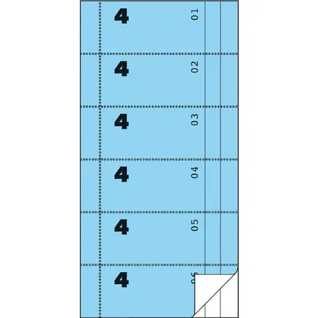 Avery Zweckform 834 Bonbuch, blau,mit Kellner-Nr. 1-5, 300 Bons