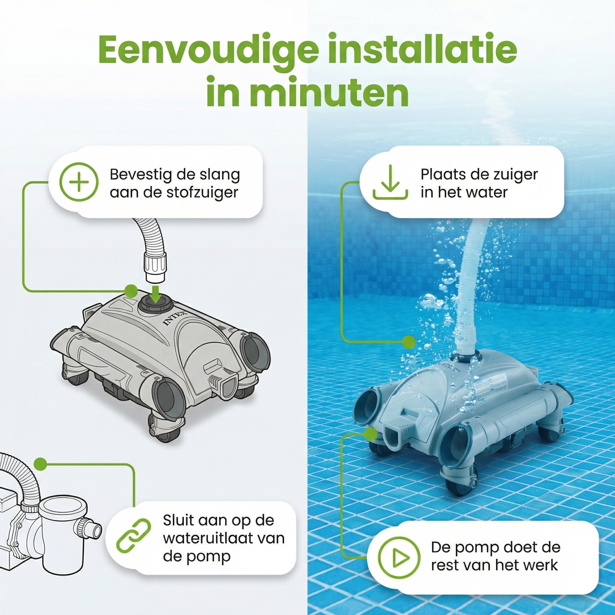 Intex automatische zwembadstofzuiger