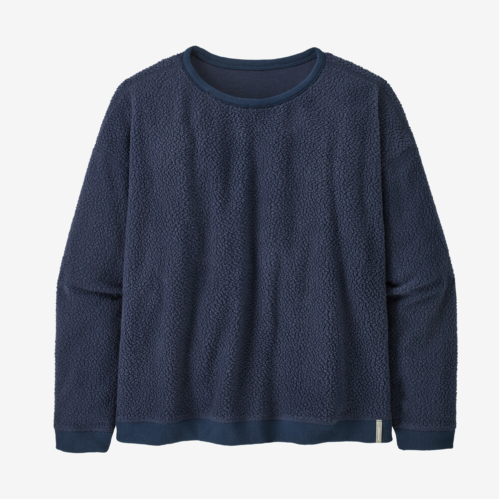 Damen-Fleece-Rundhalsausschnitt aus Shearling