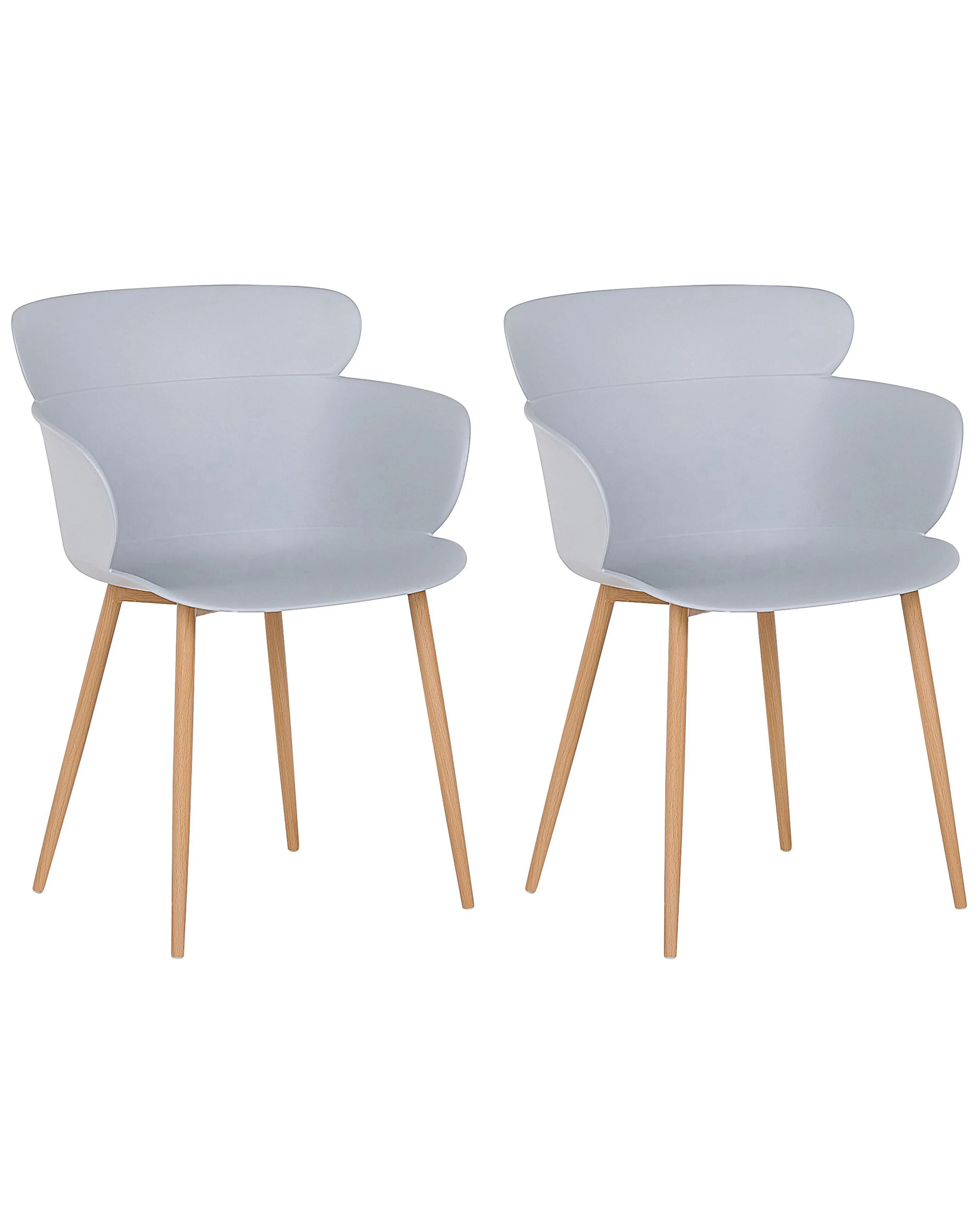 Set van 2 eetkamerstoelen SUMKLEY Lichtgrijs