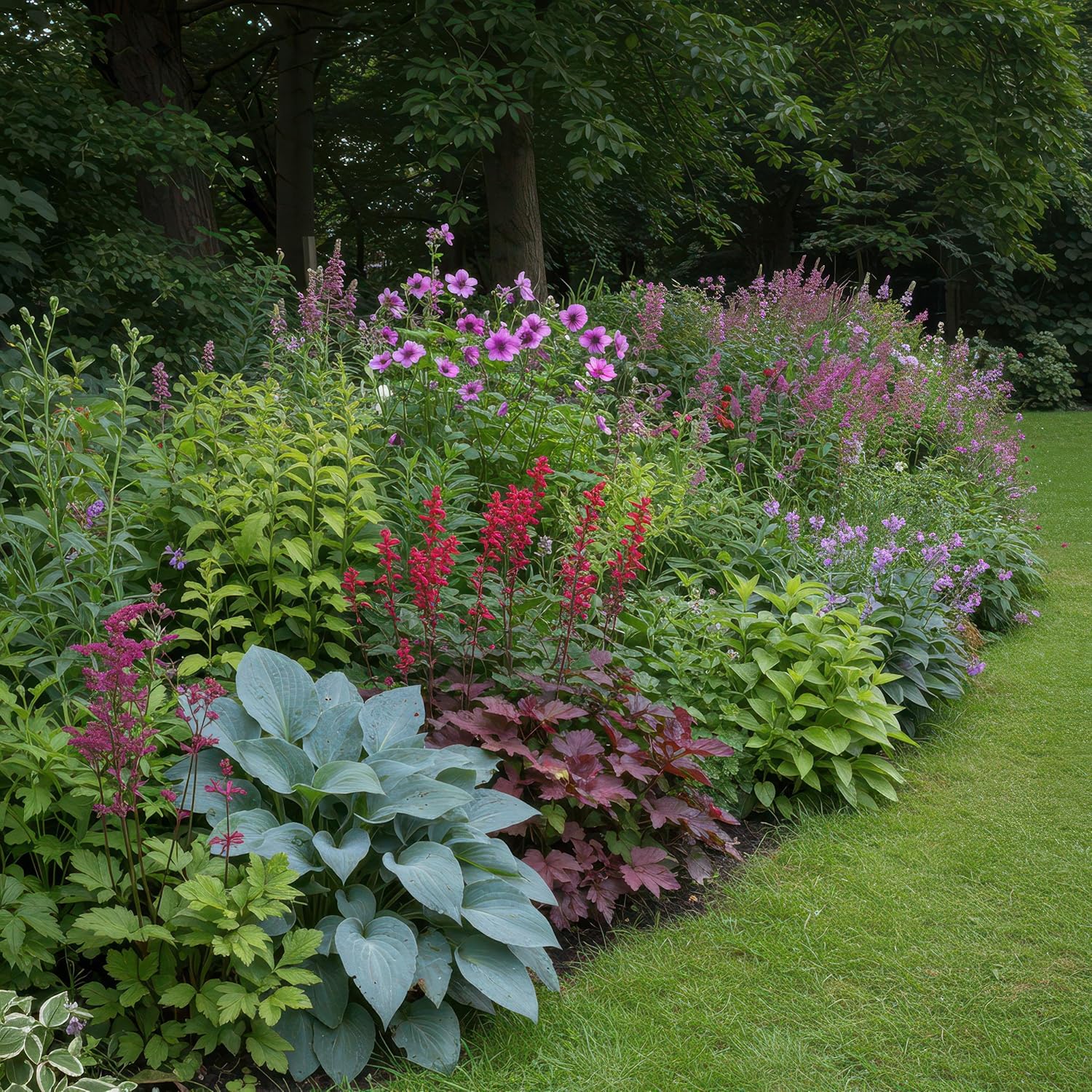 Staudenpaket - Schatten - 24 Stauden - Für 3 m2 - Verschiedene Farben - Wenig Pflege - 20-50cm - Ø11cm - Gartenpflanze