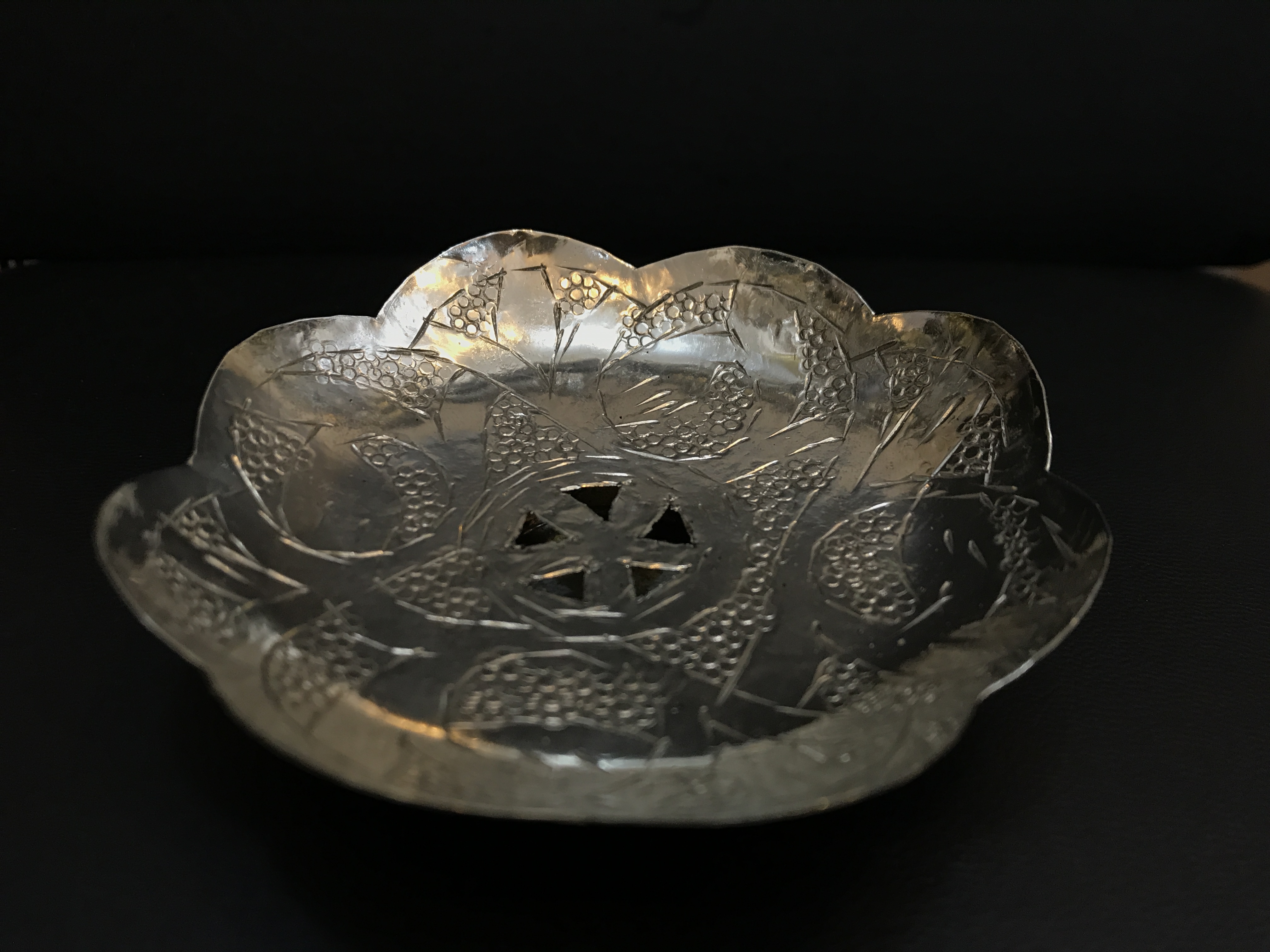 Seifenschale rund, silber, Ø 10 cm, H 3 cm von fischer's lagerhaus