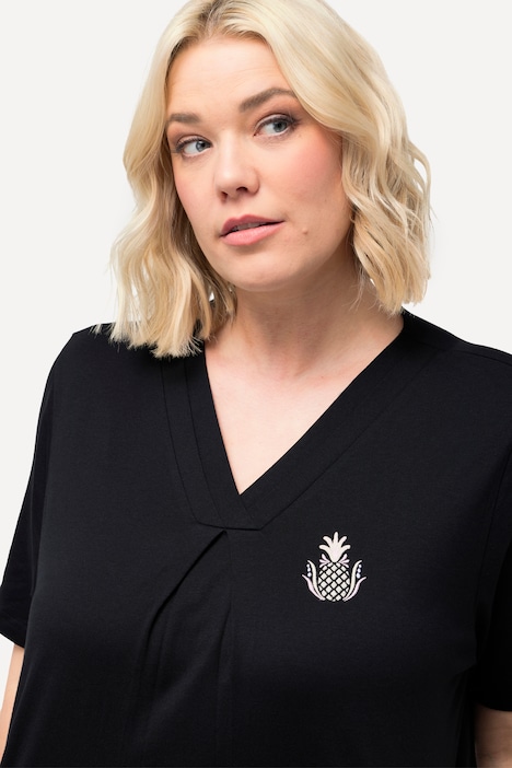 Bigshirts, 2er-Pack, Ananas, Halbarm, Carree-/V-Ausschnitt