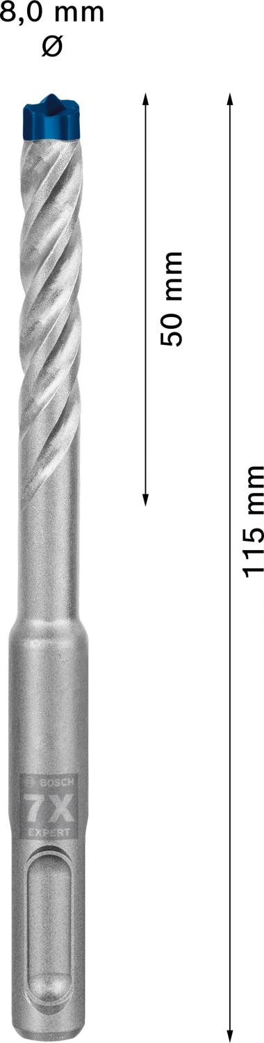 Bosch 2608900087 EXPERT Hamerboor SDS plus-7X - 8x50x115mm