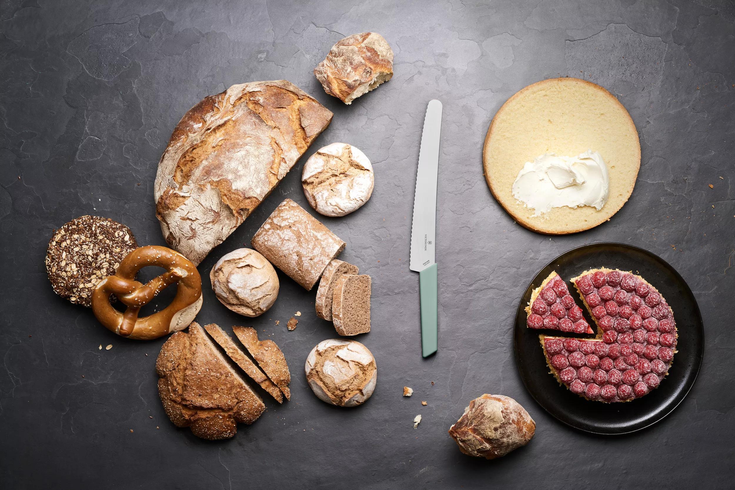 Swiss Modern Brot- und Konditormesser-Aquamarin