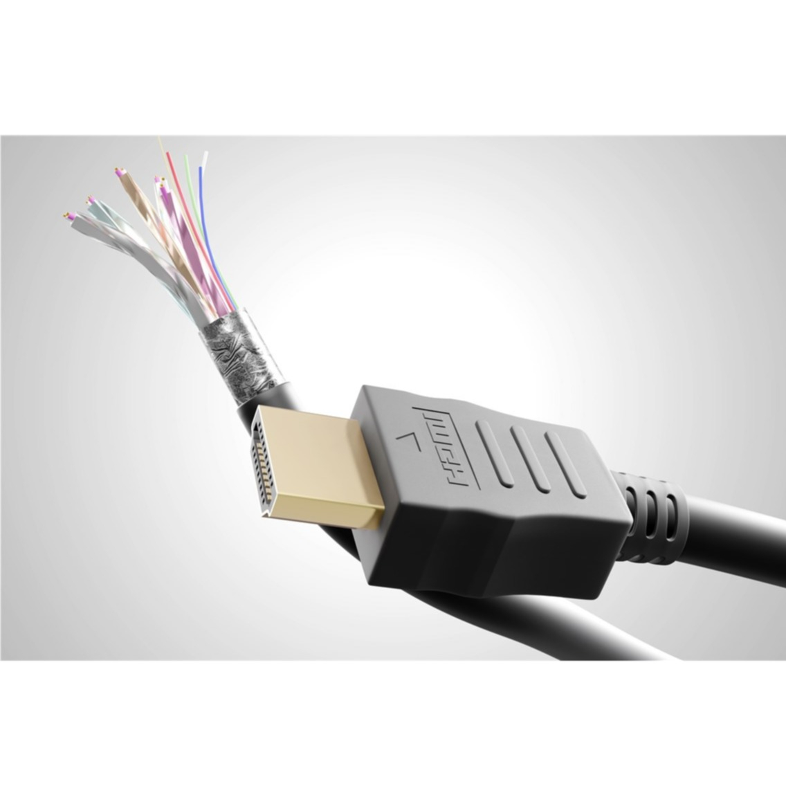 (1.5m) Highspeed 3D / 4K FullHD HDMI 2.0 270° Grad Winkel Kabel mit Ethernet Audio/Video Verbindungskabel (61273) - Schwarz