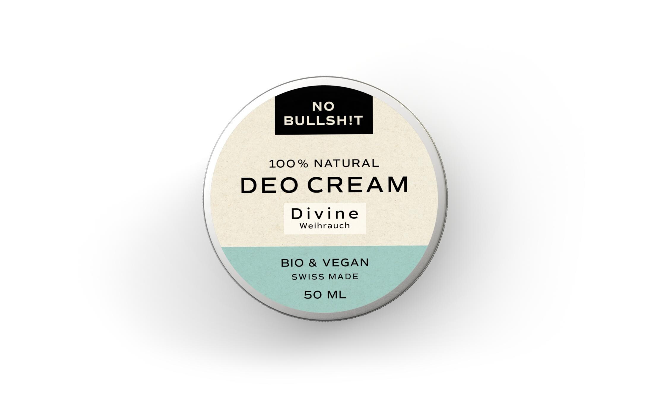 Deo Cream Divine 50 mlNatürliche, vegane Deo Cream ohne Aluminiumsalze, ohne künstliche Duft- und Farbstoffe
