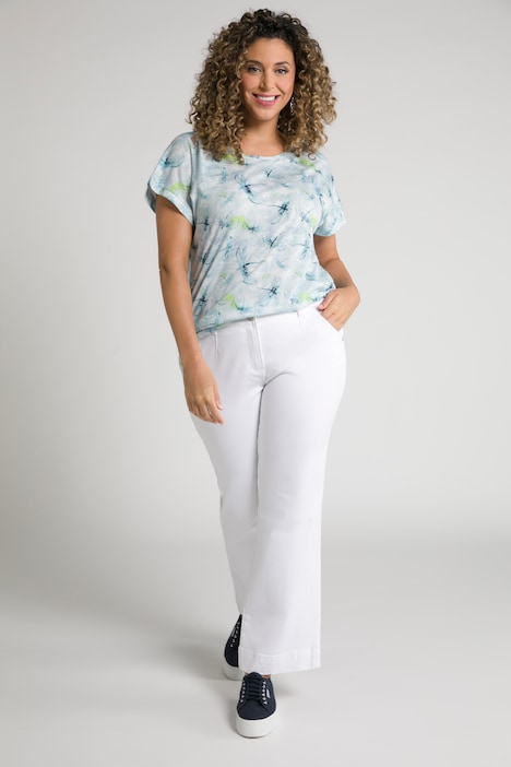 Jeans Mary, weites Bein, Bundfalten, 5-Pocket-Form