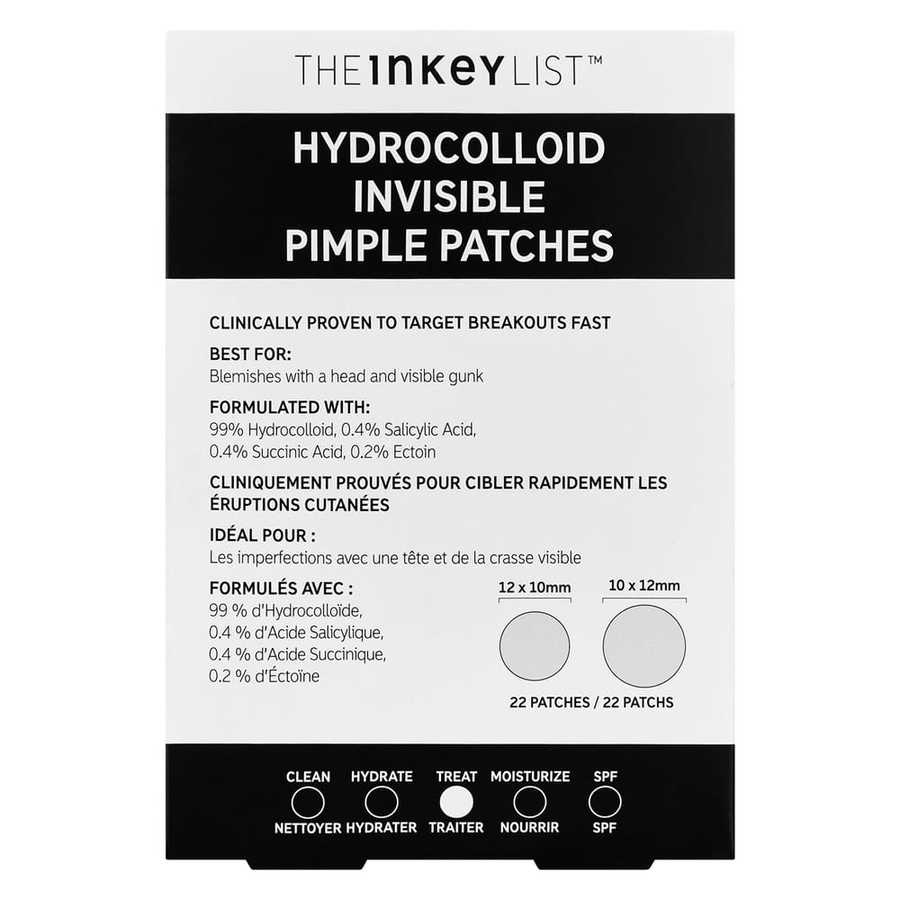 The Inkey List Hydrocolloid Invisible Pimple Patches 22pcs
