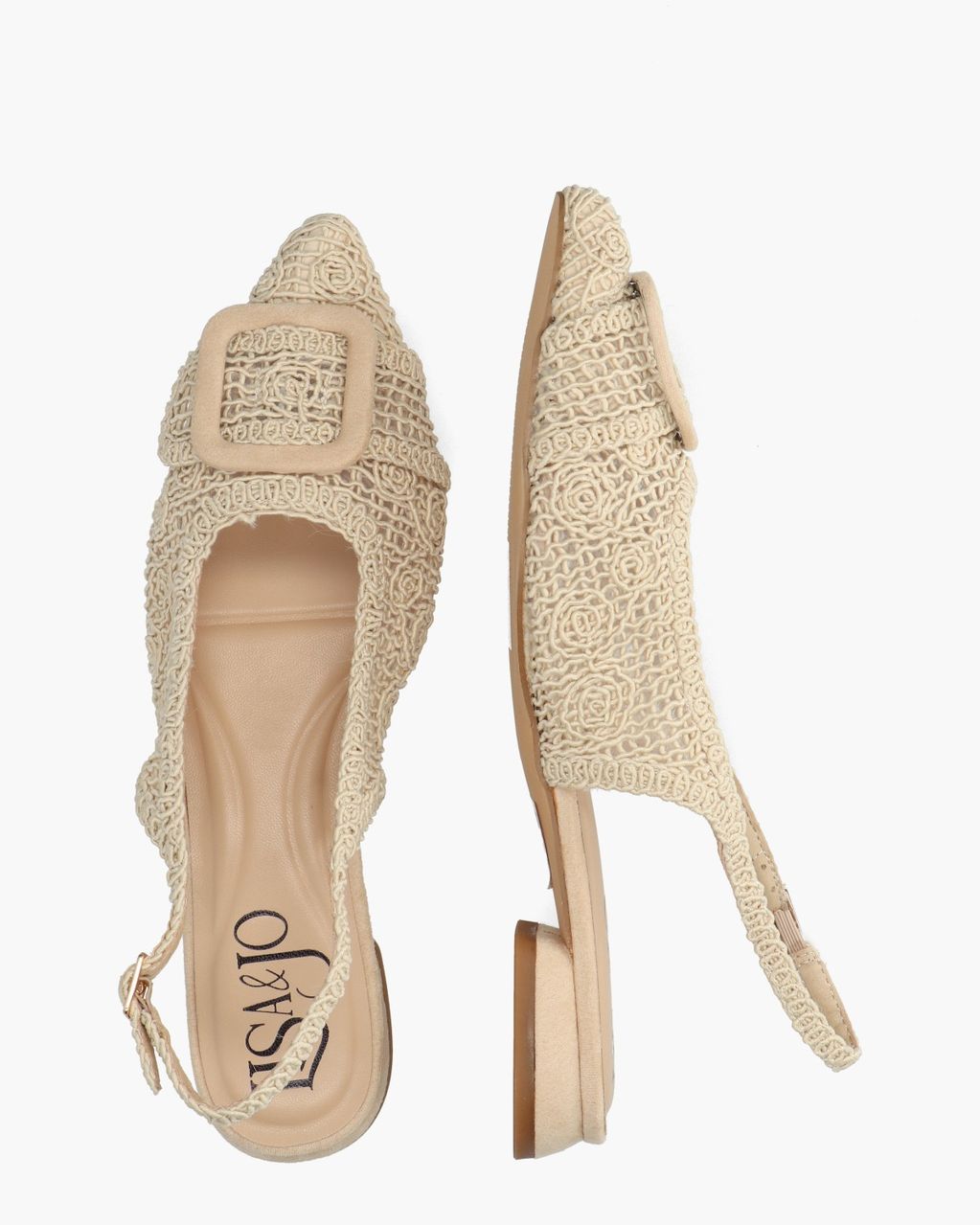 Lisa & Jo Zarin Roomwit Dames Slingbacks