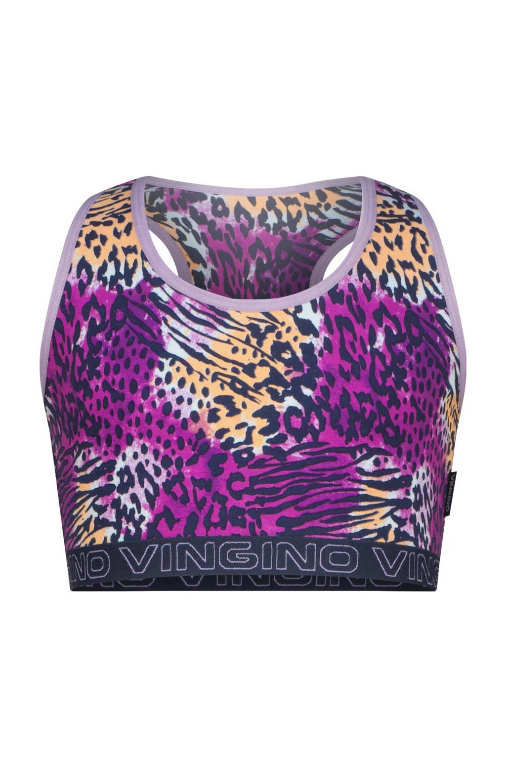 Vingino bh-top + 2 shorts paars/zwart