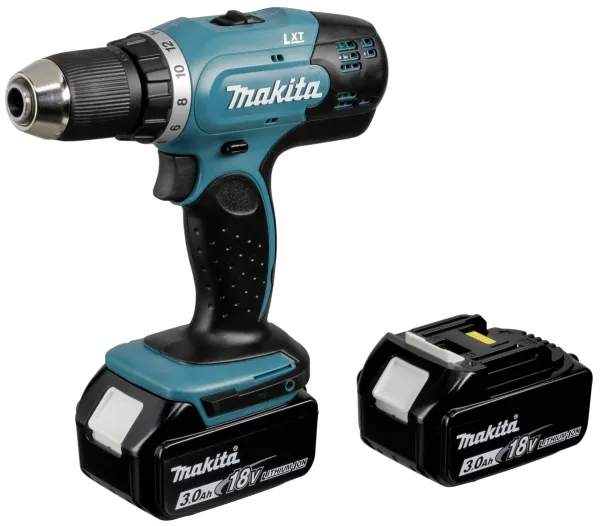 Makita DDF453RFE - Bor/driver - ledningfri - 2-hastigheders - nøgleløs borepatron 13 mm - 42 N·m - 2 batterier - 18 V
