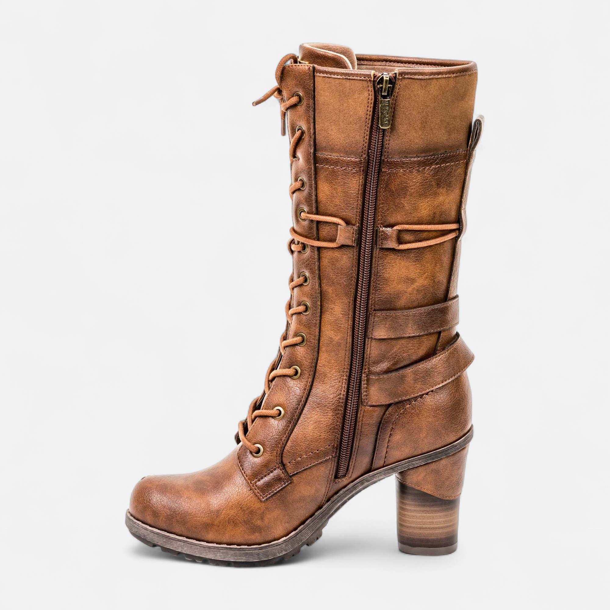 Bottes à talon Femme cognac