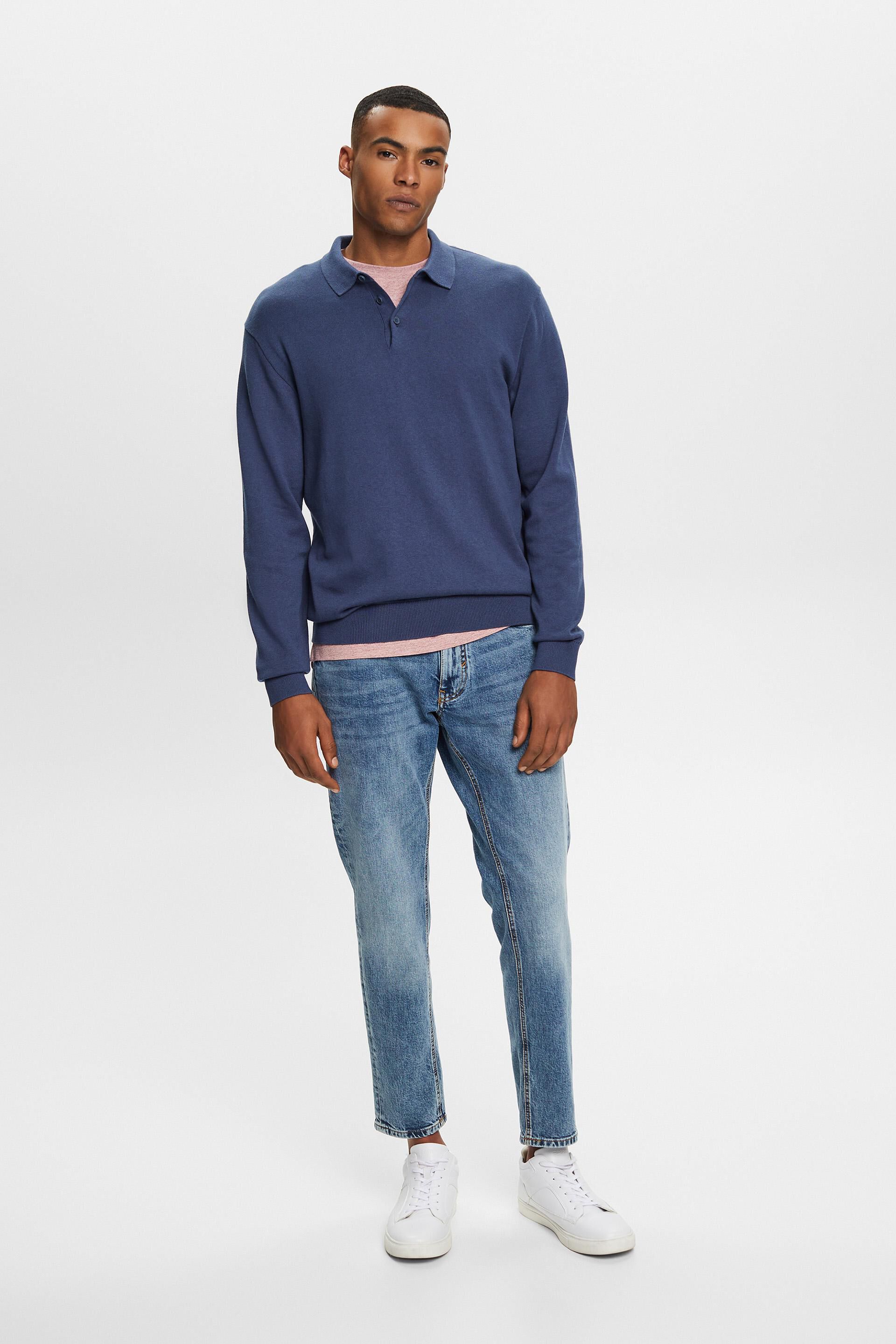Pull en maille à col polo, TENCEL™
