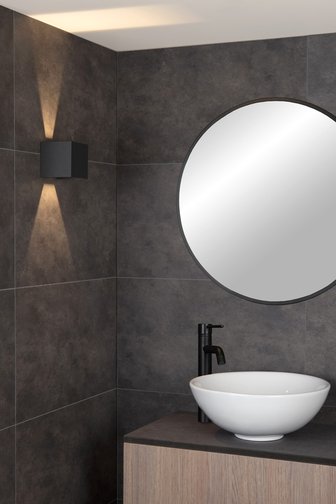 Lucide Axi wandspot vierkant 3.5W zwart mat