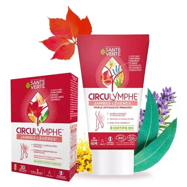 Pacote de pernas leves Santé Verte Circulymphe