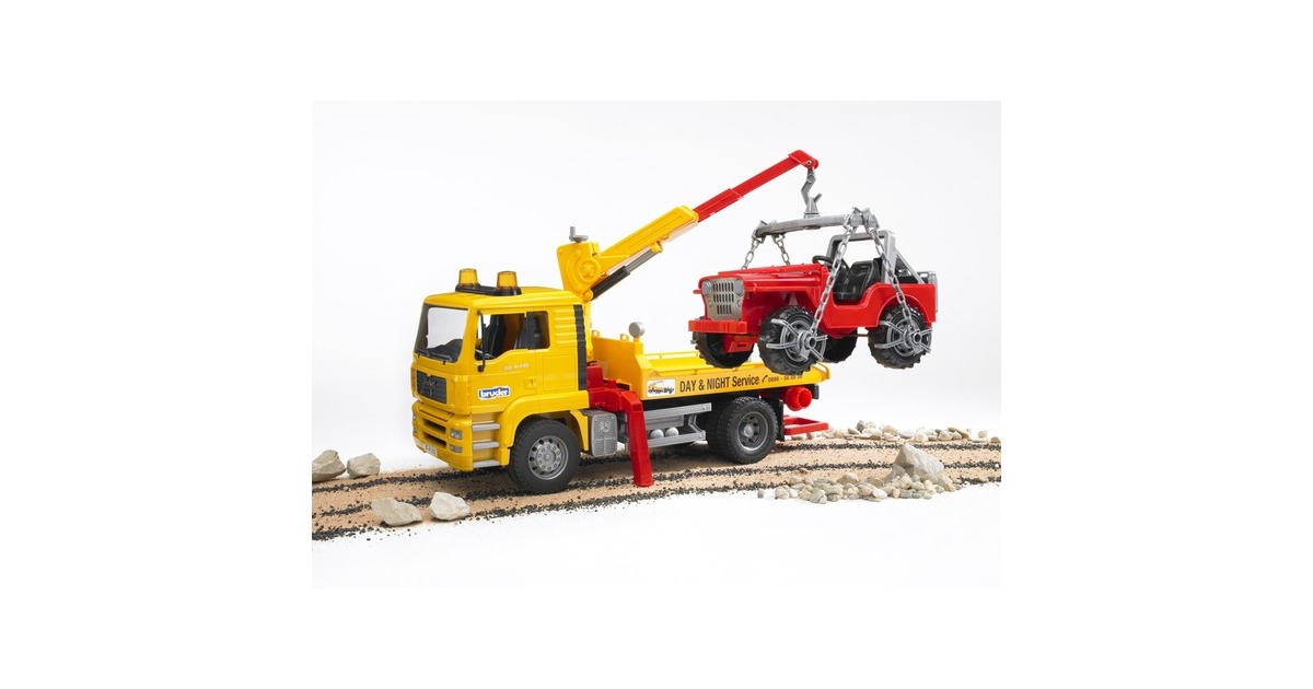 bruderMAN TGA Takelwagen met Jeep Modelvoertuig  (02750)