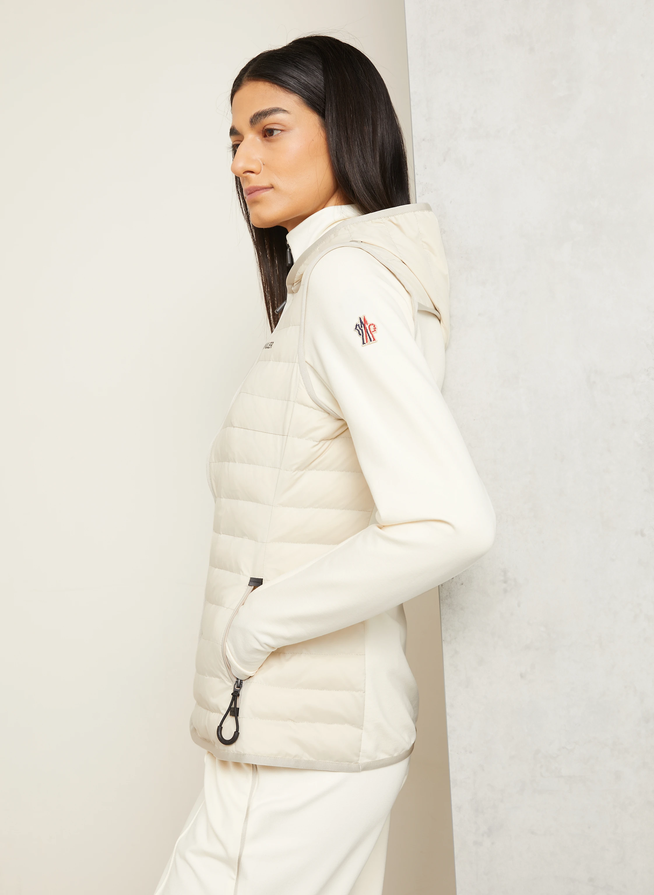 MONCLER GRENOBLE Lightweight-Daunenjacke im Materialmix