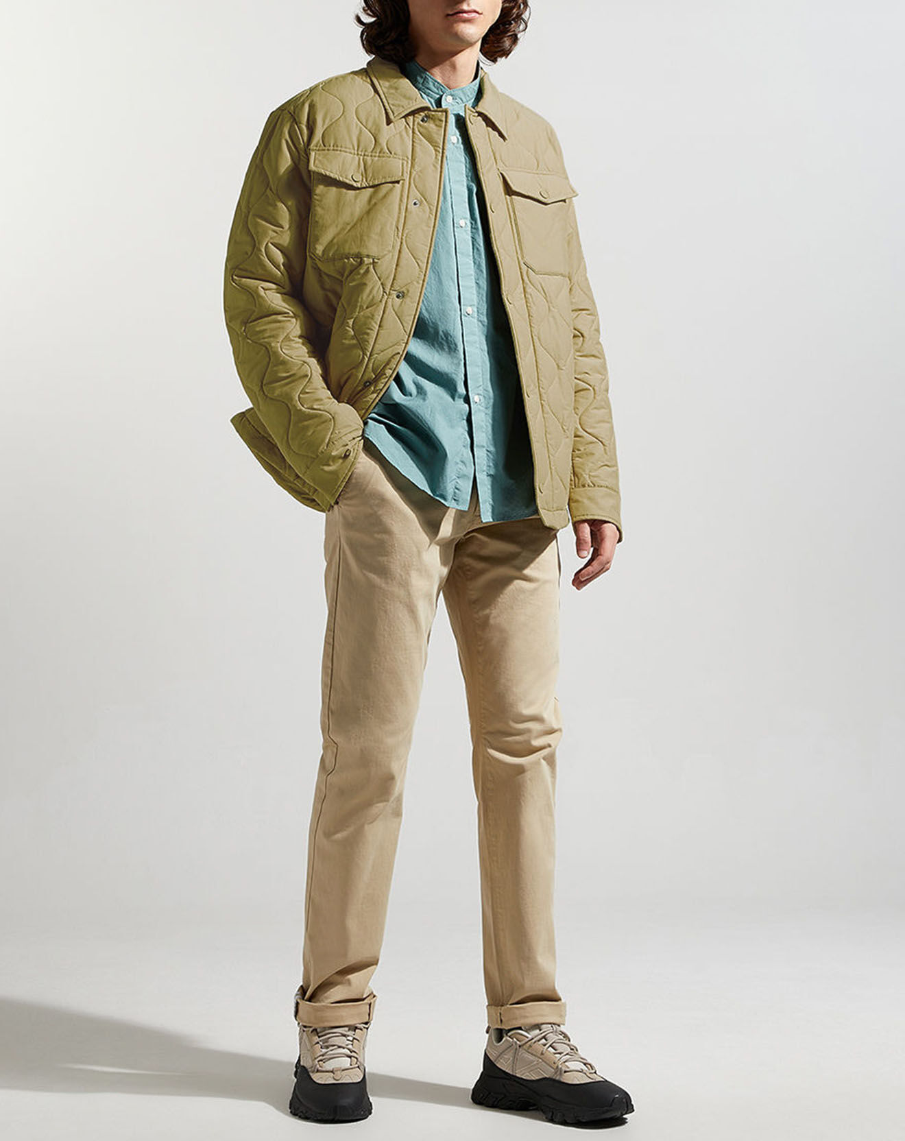 Galeries Lafayette Veste de chasse Mahunt kaki clair
