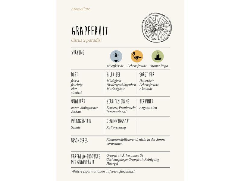 Farfalla Ätherisches Öl Grapefruit bio 5 ml Aromaöl mit Grapefruit Duft