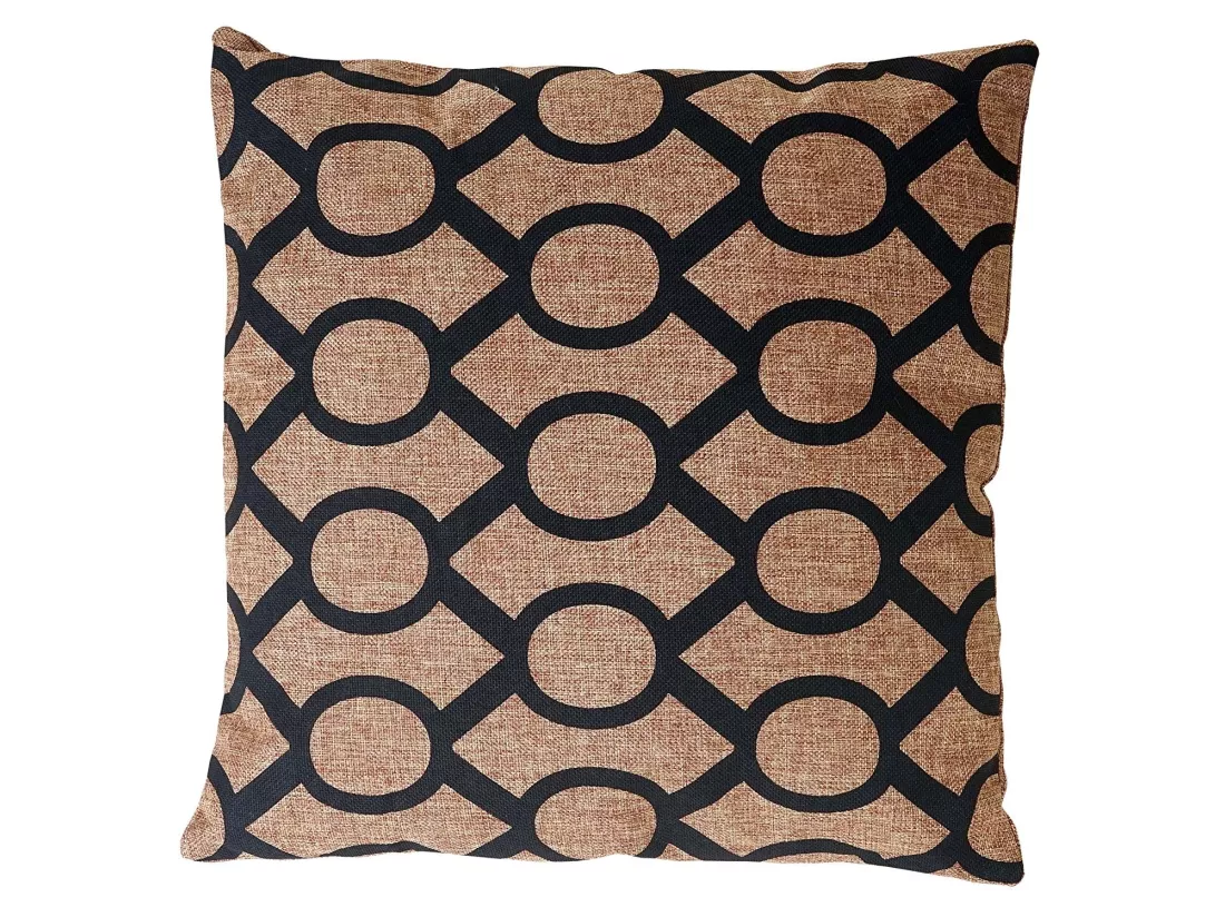 Coussin marron/noir 45x45 cm marron 45 x 45 x 5 cm DEC04073