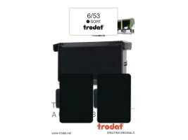 Stempelpude Trodat 6/53, sort, pakke a 2 stk.