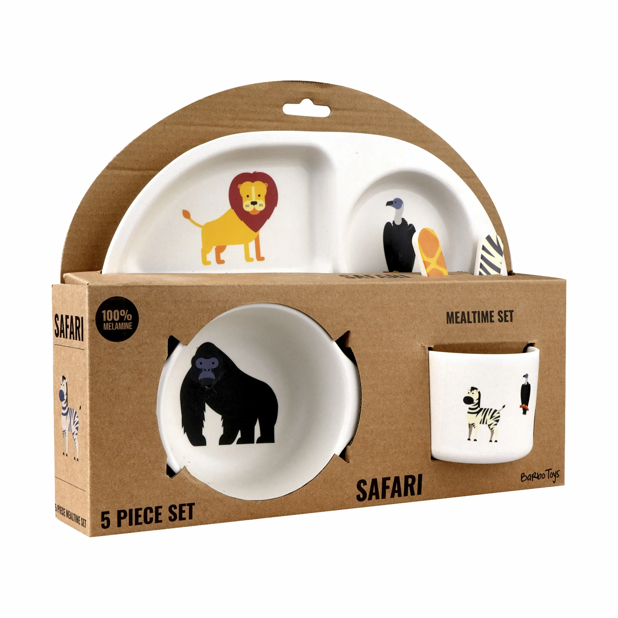 Barbo Toys Spisesæt Safari - 5 dele