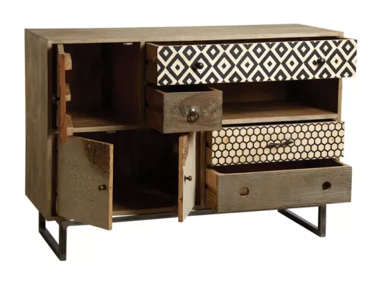 Commode graphique en manguier