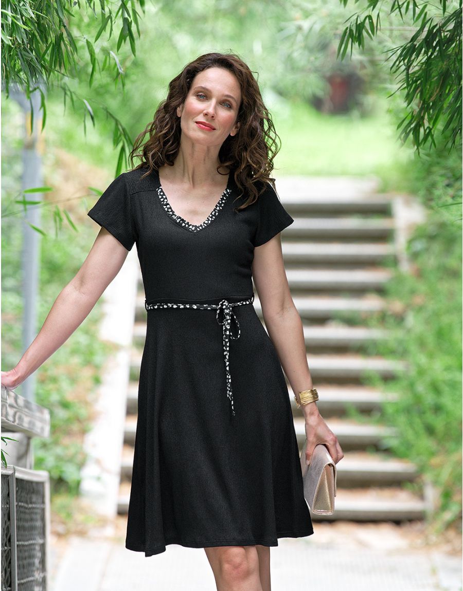 Robe évasée noire