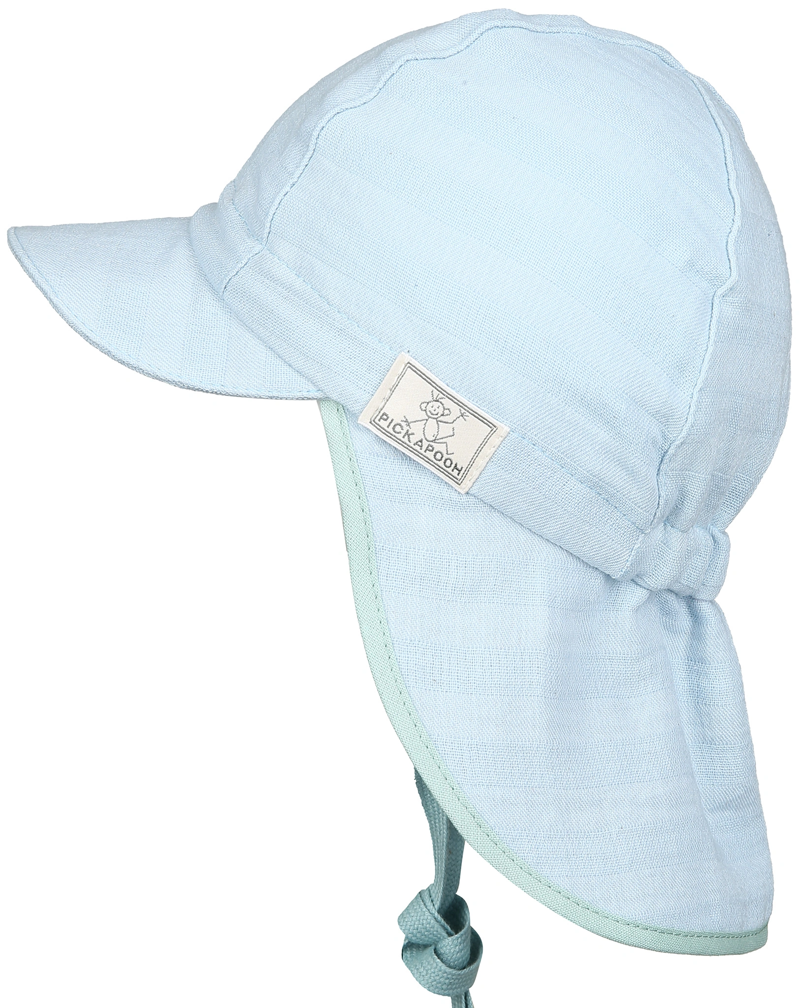 Schirmmütze TONY - MUSSELIN mit Schutz in  blue surf