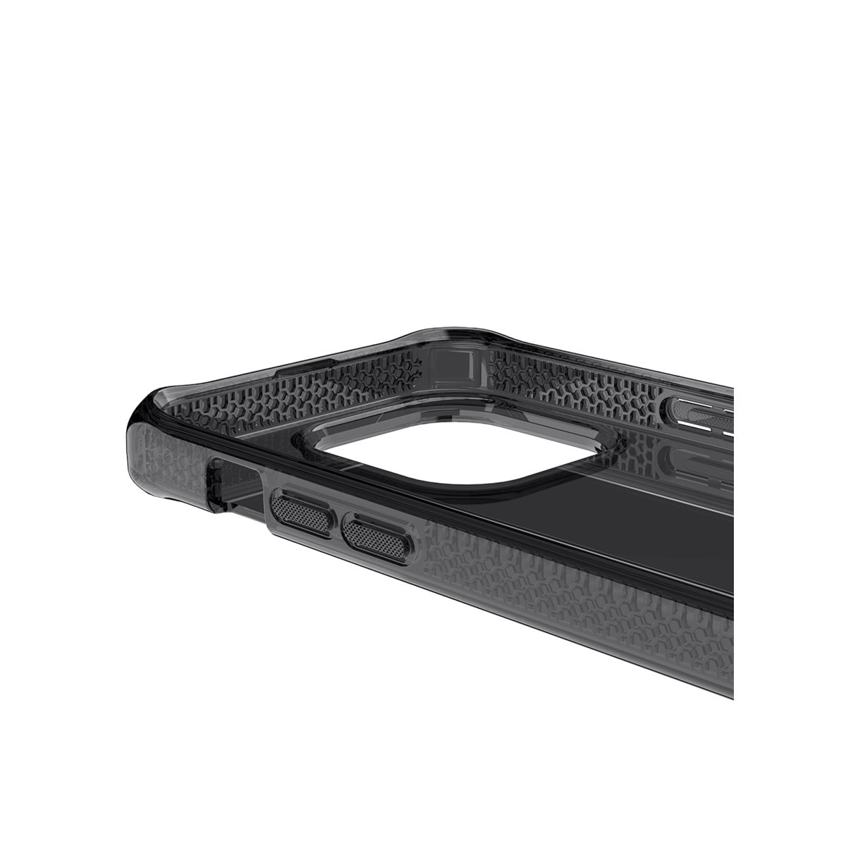 iPhone 14 Pro Spectrum Clear Antimikrobielle Schutz Gummi Hülle (AP4X-SPECM-SMOK) - Transparent / Schwarz