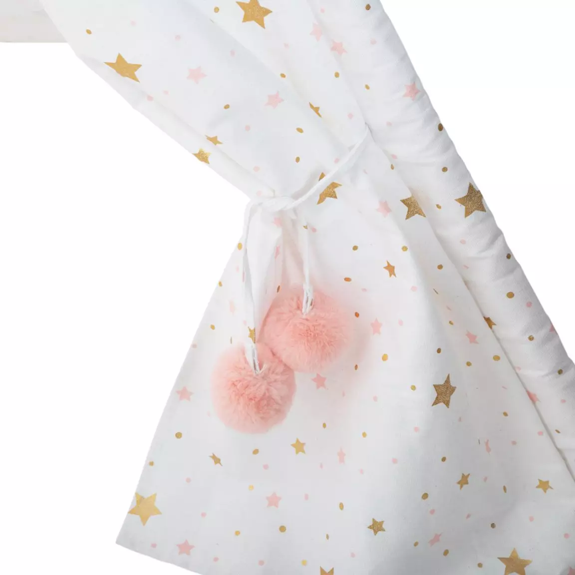 Tipi enfant bois et tissu (H160 cm) Starla Blanc