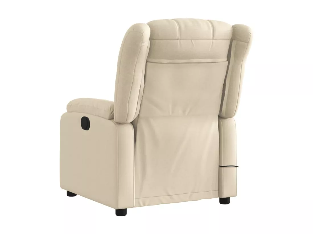 Fauteuil massant inclinable Crème Tissu