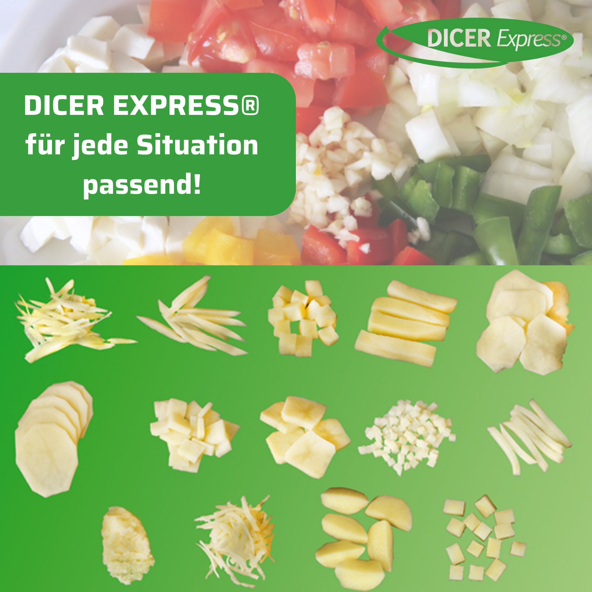 Best Direct® Gemüseschneider und Obstschneider Dicer Express