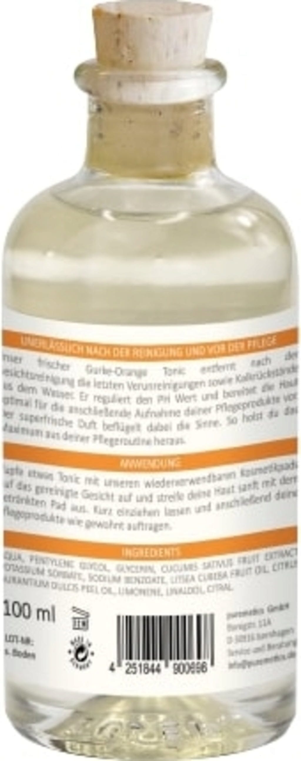 puremetics  Gesichtstonic Gurke Orange, 100 ml