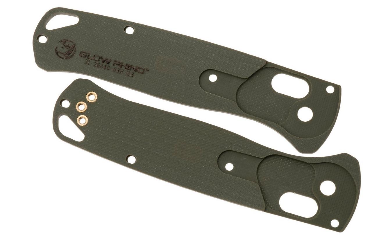 Glow Rhino Benchmade Bugout GRC-BUGOUT-OGGOGG, G10 Olive Drab Green Scales